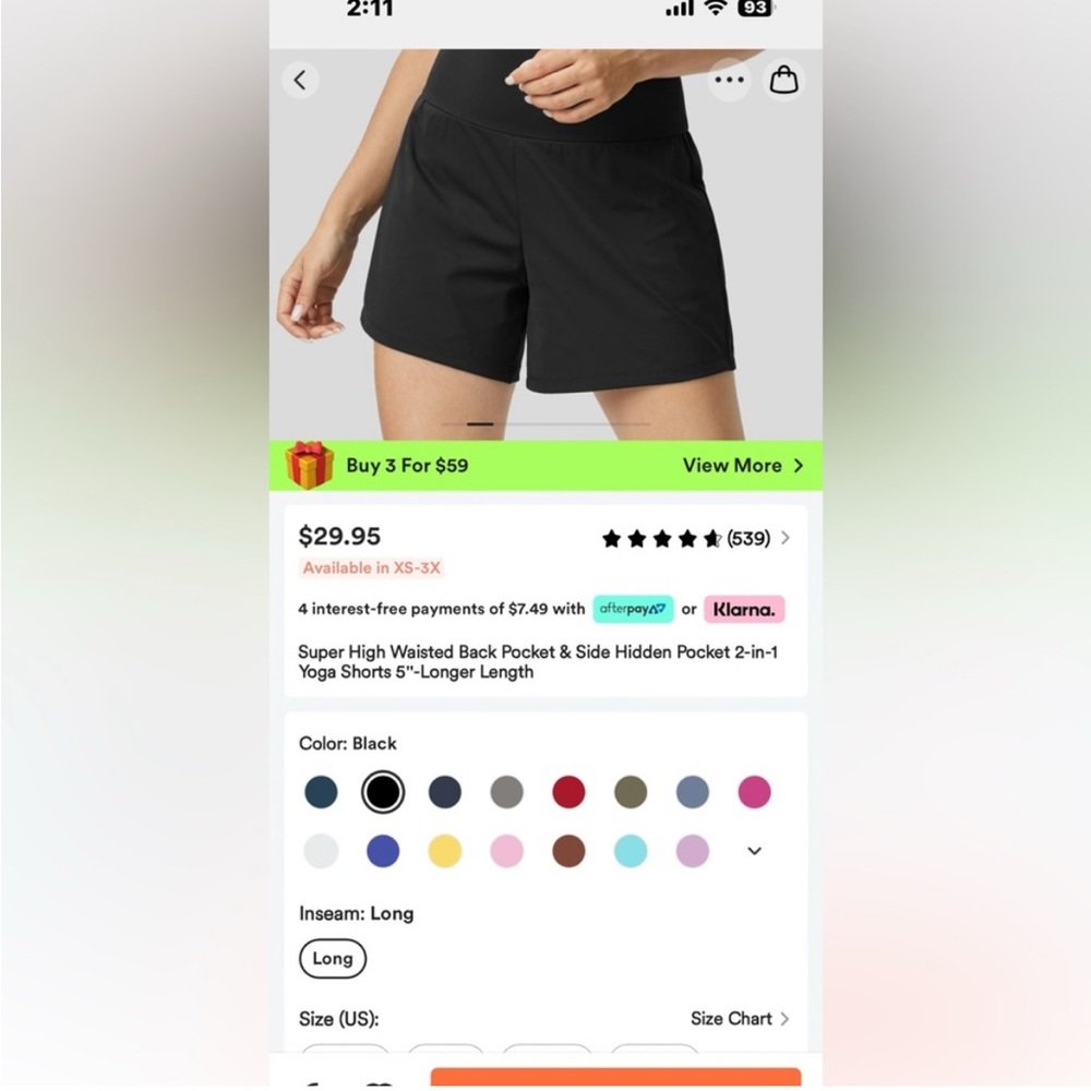 HALARA Bundle of 2 pairs Women's High Waist Yoga Shorts- Black, Terracotta